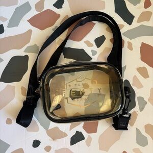 Fenty Beauty Rihanna Clear Crossbody Bag Purse NFL Team Buauty Logo Cloudy